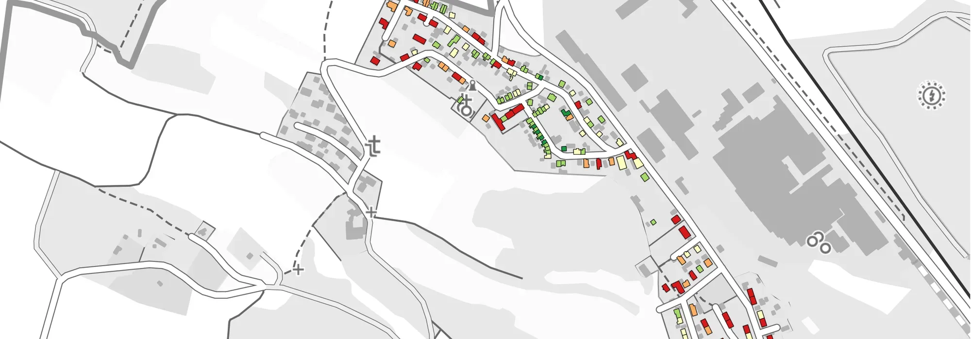 Building-level heat demand in the Luitpoldhöhe redevelopment area, Amberg