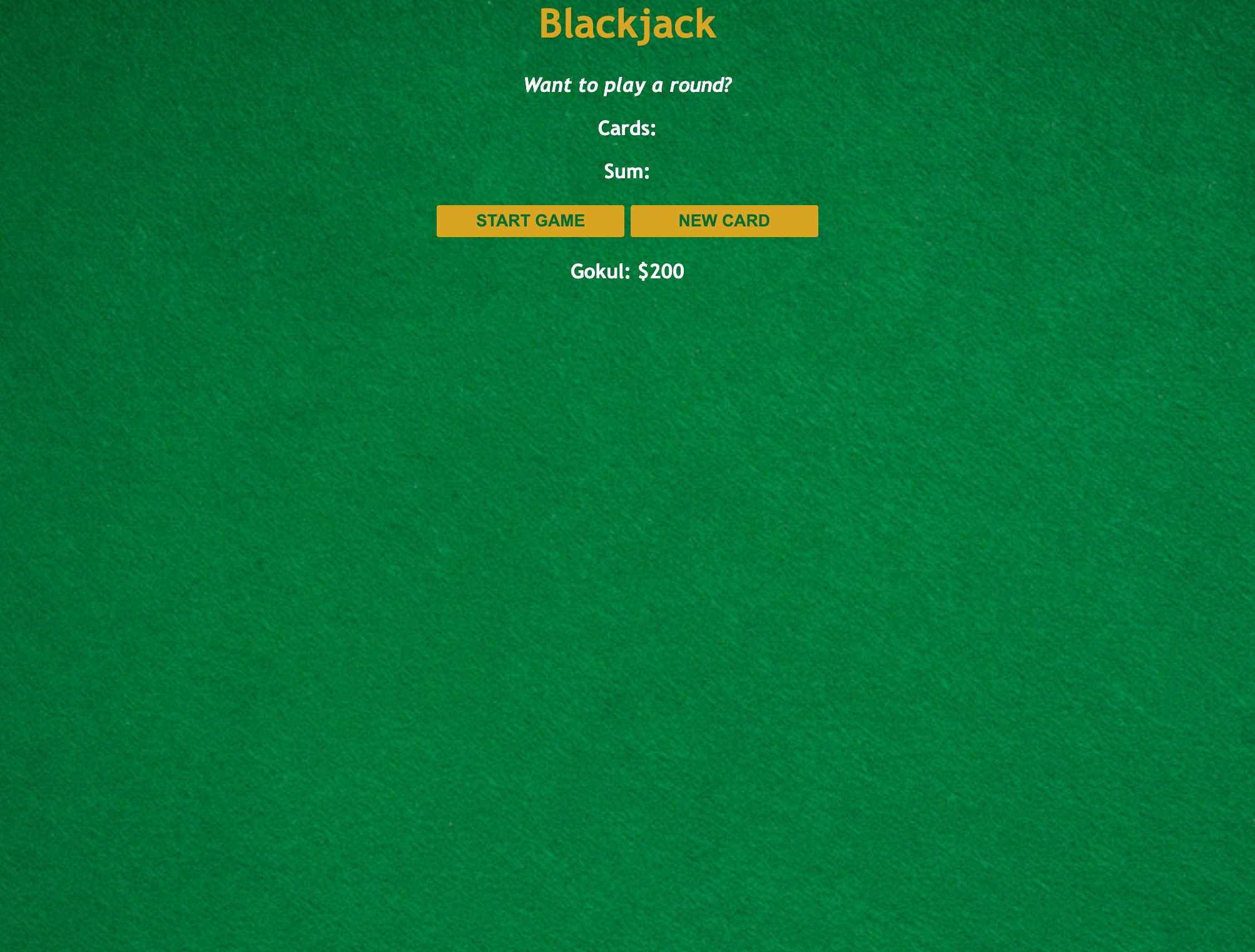 Blackjack Game