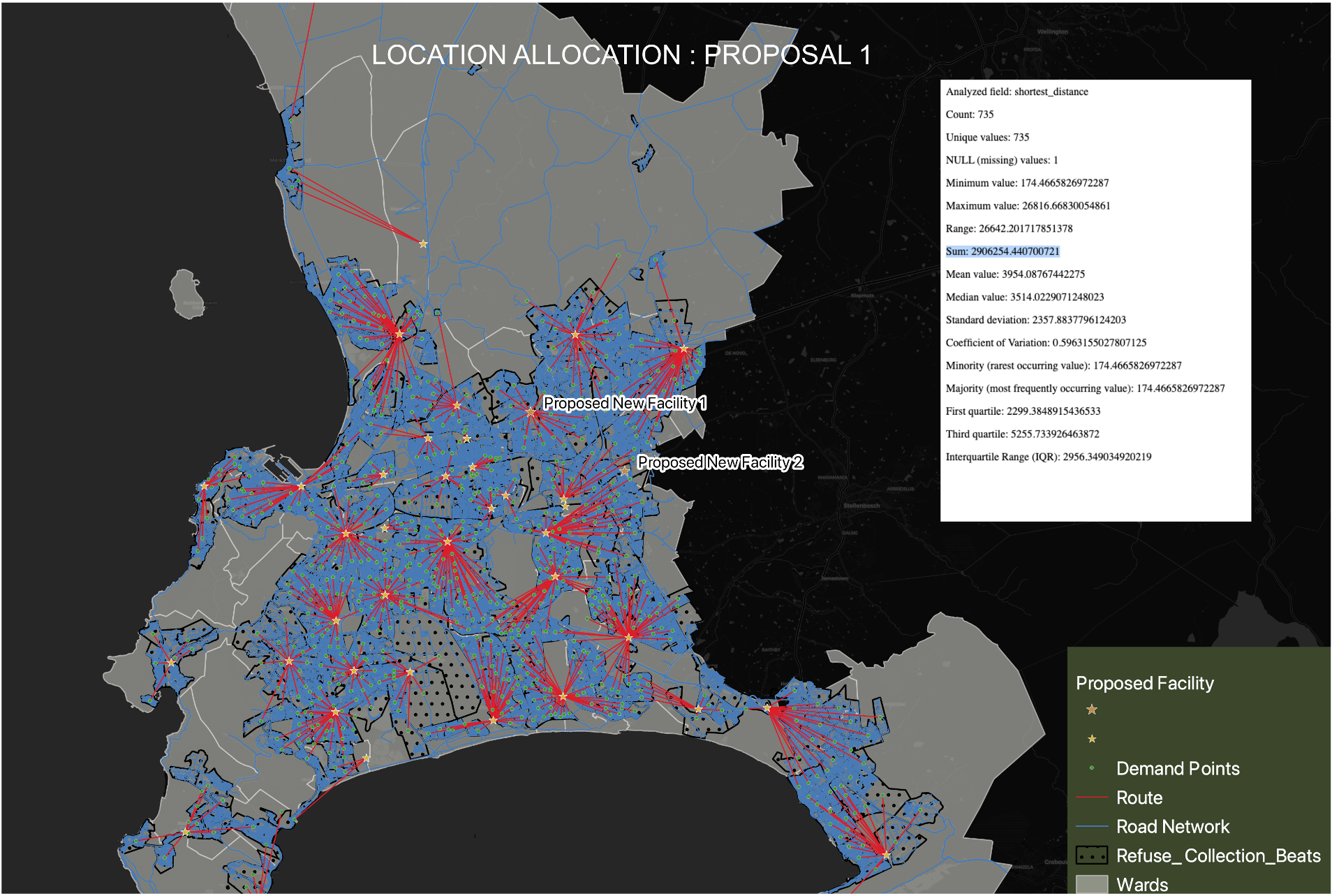 Cape Town waste location-allocation analysis output 1