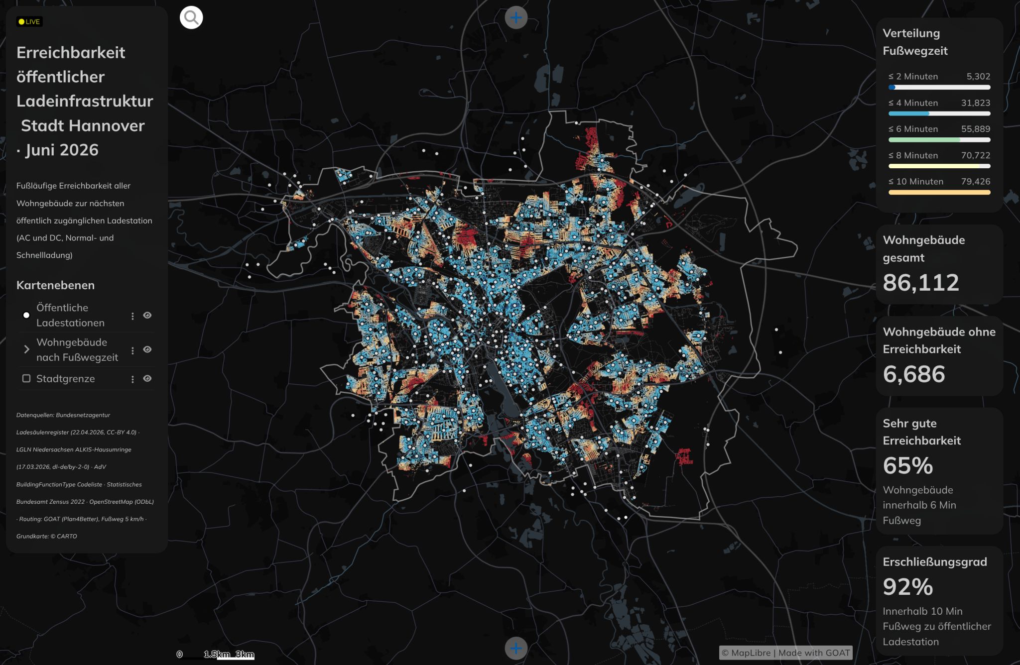 Hannover EV Charging Accessibility Dashboard