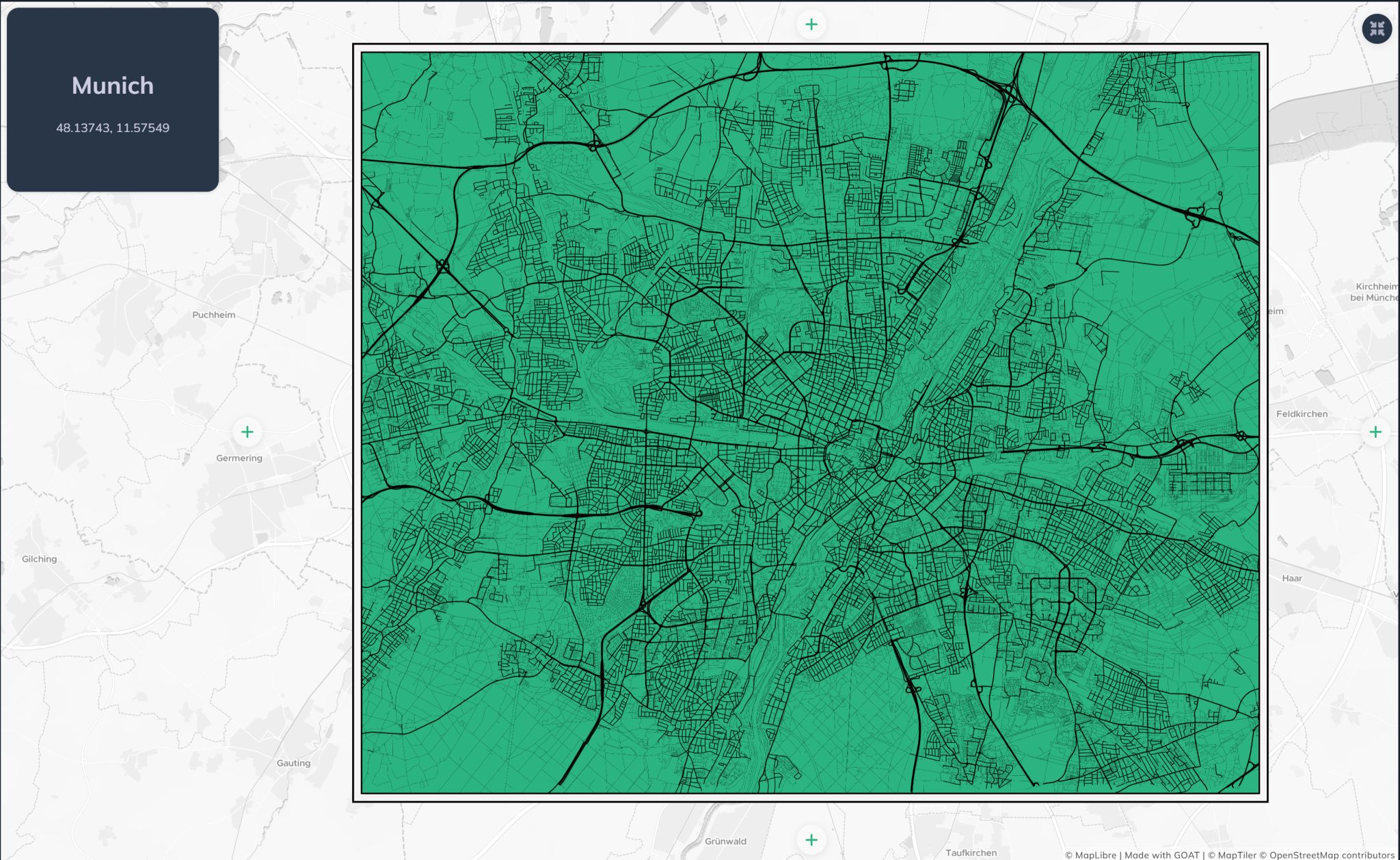 Munich Minimalist Street Network