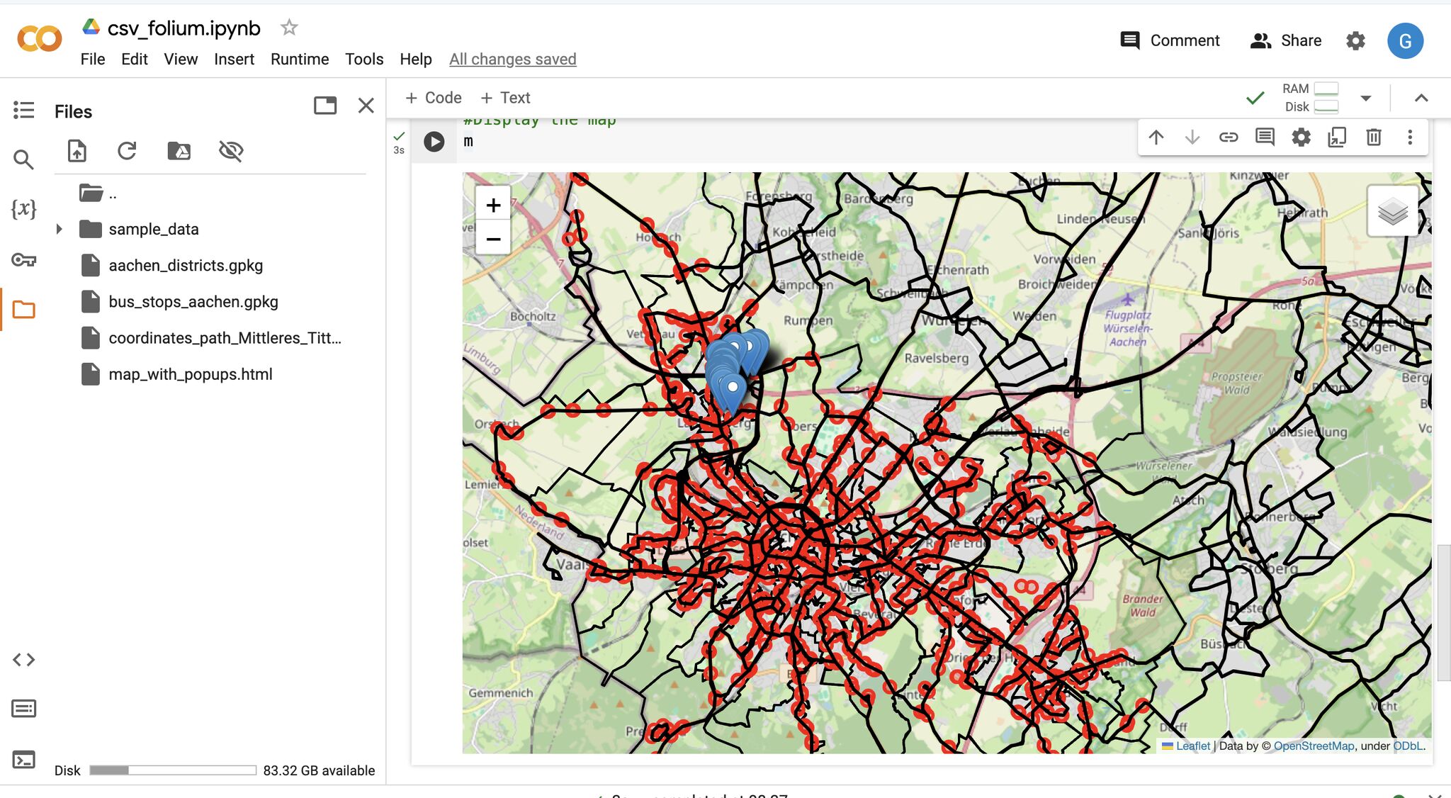 Python Bus Stop Analysis — ChatGPT interactive map