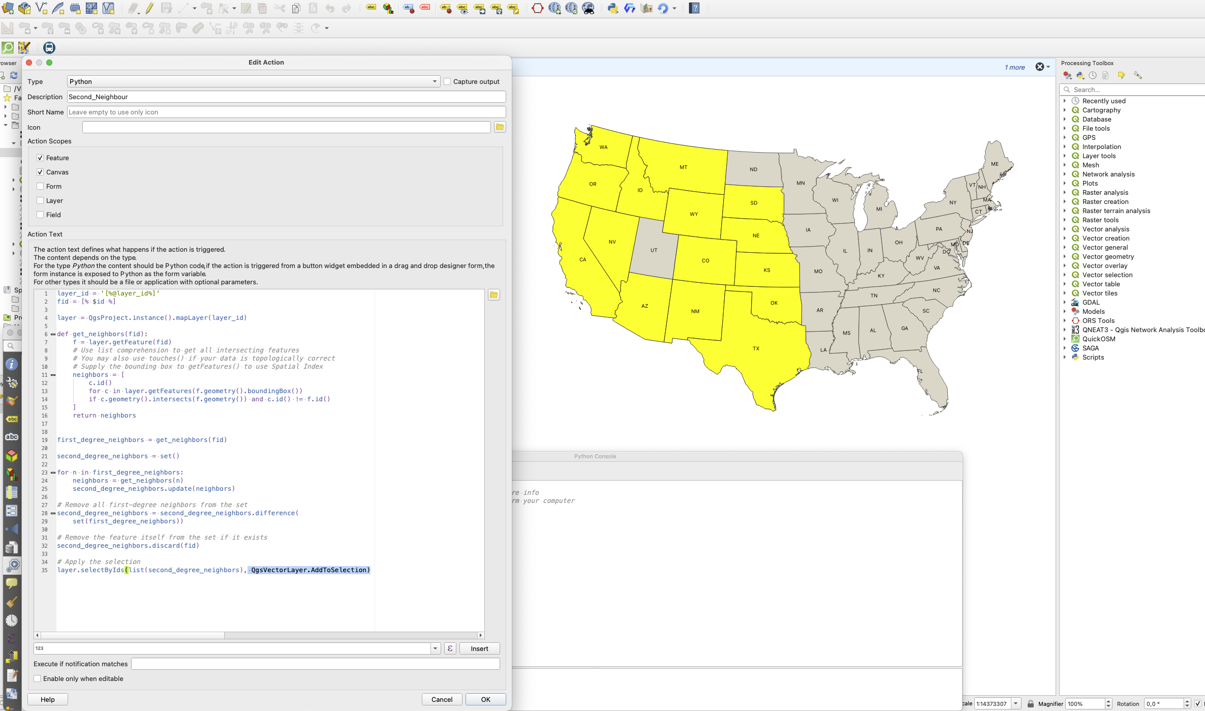 QGIS Actions