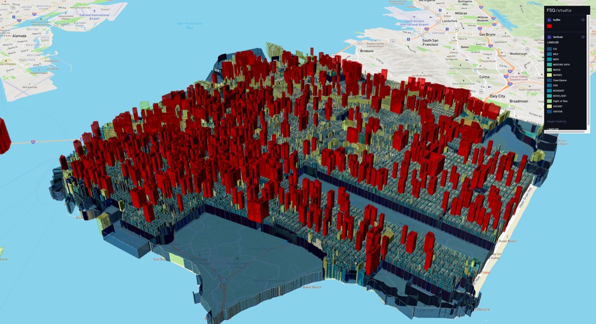 San Francisco Urban Buffer Analysis output 2