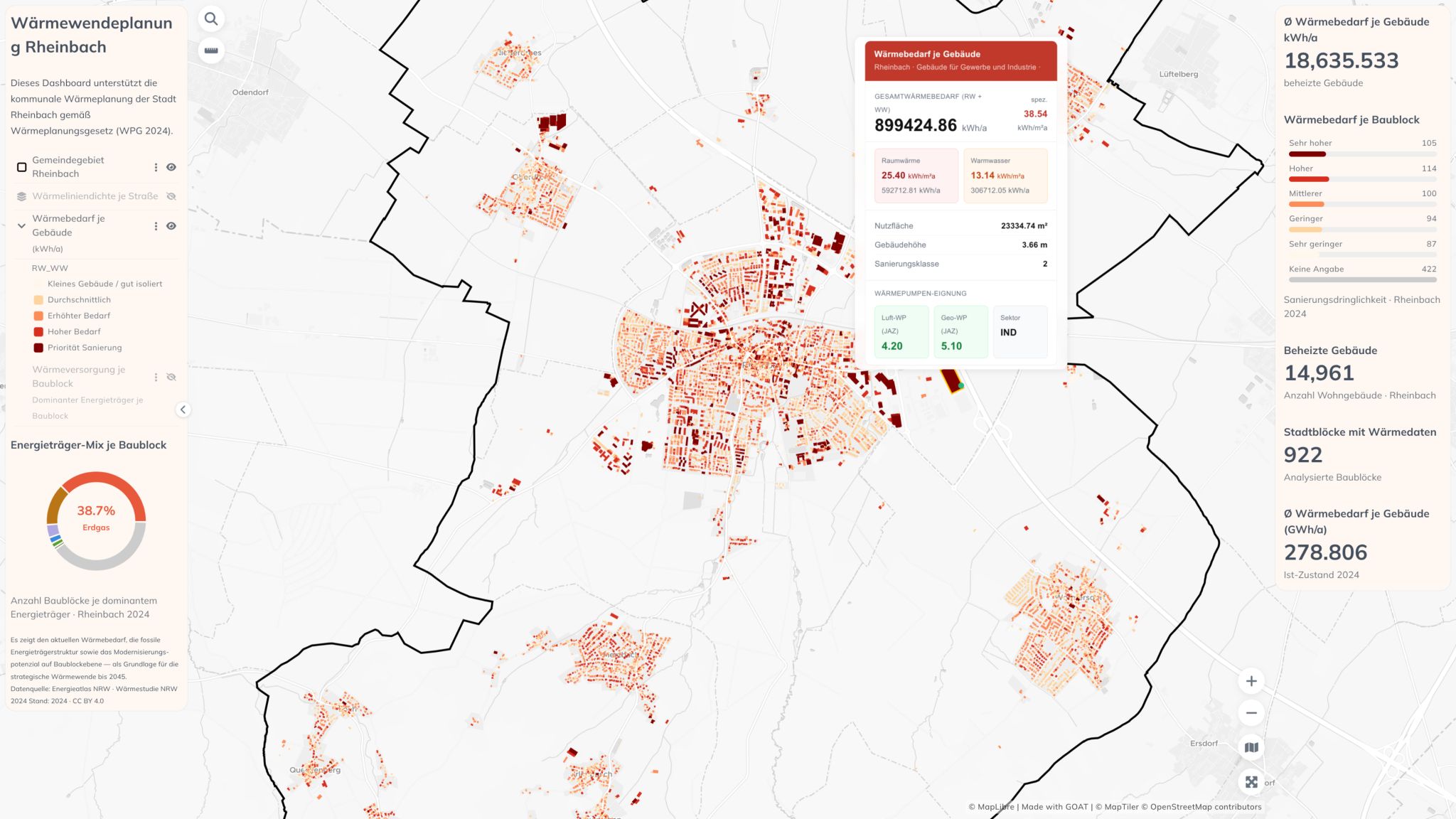 Rheinbach Kommunale Wärmeplanung Dashboard